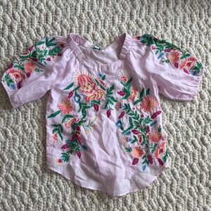 Sundance Embroidered Ramie Blouse